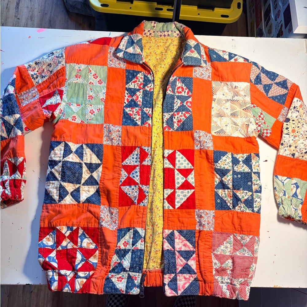 Patchwork Quilted Jacket - Multicolor - image 1